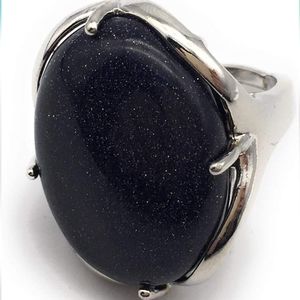 ✨Blue sandstone ring✨